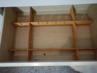 Mueble TV Beige y Blanco