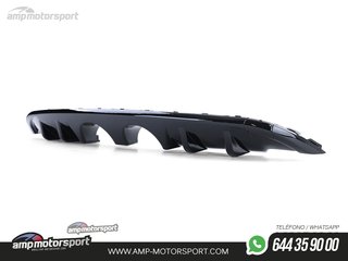 DIFUSOR TRASERO NEGRO BRILLO VW GOLF 6 LOOK R32 PARAGOLPES ESTANDAR