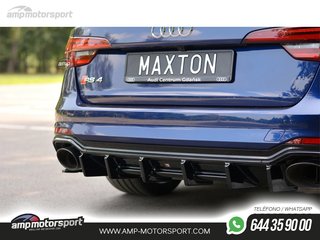 DIFUSOR TRASERO AUDI RS4 B9 2017-- NEGRO MATE