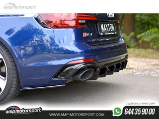 DIFUSOR TRASERO AUDI RS4 B9 2017-- NEGRO MATE