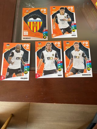 Cartas de fútbol Valencia C.F. Panini