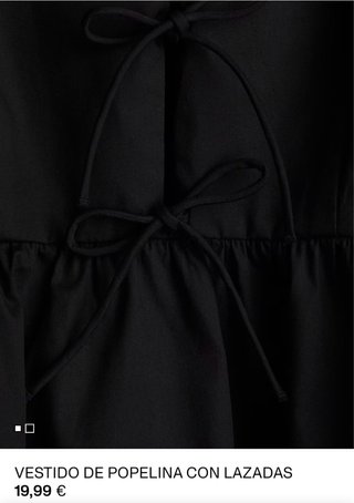 Vestido H&M Negro con Lazos