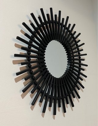 2 Espejos de pared decorativos negros