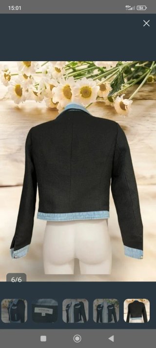 Chaqueta Morgan negra y azul T.36
