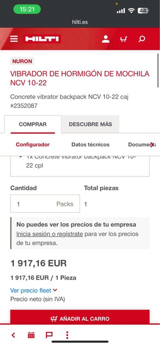 Hilti Vibrador de hormigón