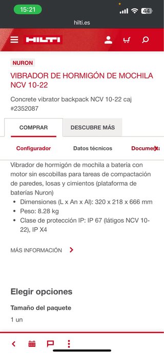 Hilti Vibrador de hormigón
