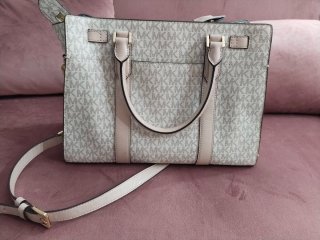 Bolso Michael Kors Beige y Dorado Original
