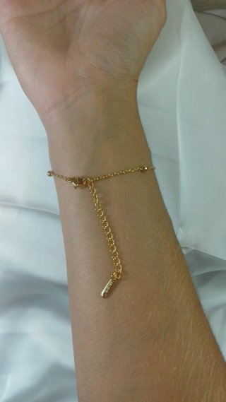 Pulsera de mano chapada en oro 18k