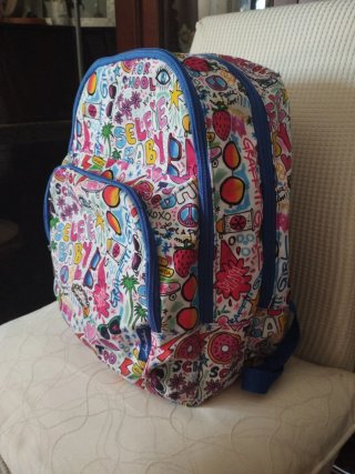 Mochila escolar con estampado divertido