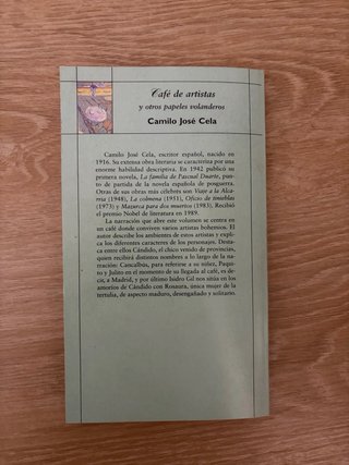 libro cafe de artistas y otros papeles volanderos
