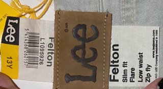 Pantaloni Lee a zampa vita bassa