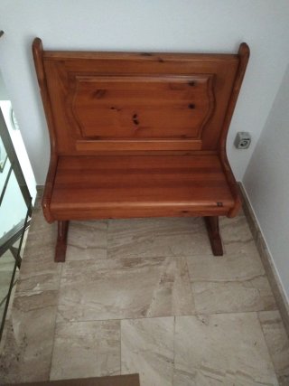 Banco de madera rústico