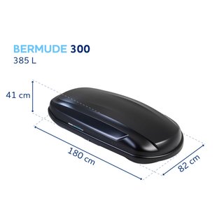 Cofre Techo Norauto Bermude 300 Negro Mate