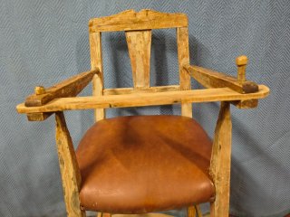 TRONA MADERA ANTIGUA.SILLA BEBE.