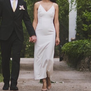 Vestido de Novia Blanco Tirantes Talla S