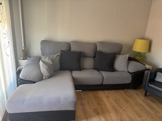 Sofá chaise longue modular verde
