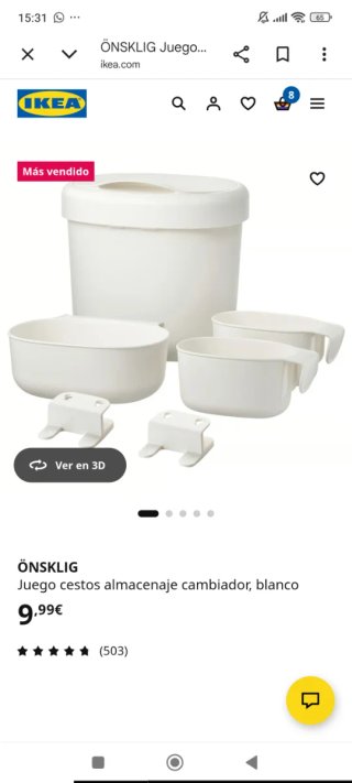 Cambiador Ikea SNIGLAR