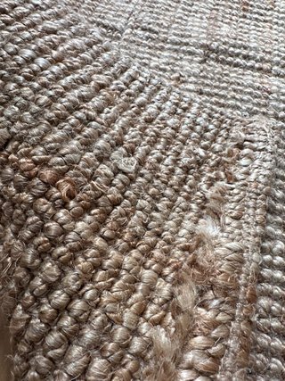 Dos Alfombra de yute natural beige y marrón