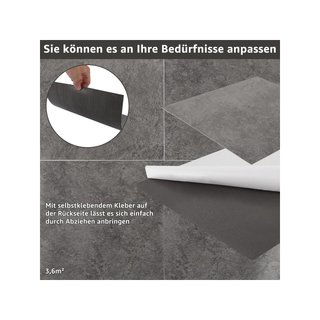 Suelo vinilo adhesivo mármol gris 3,6m²