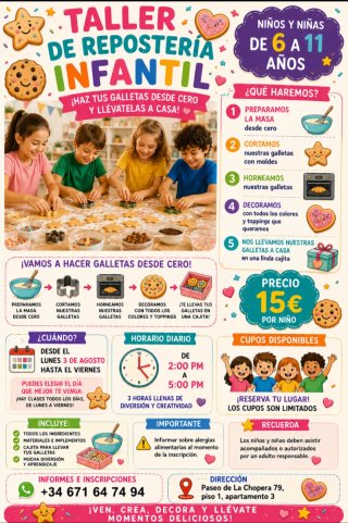 Talleres de repostería para niños