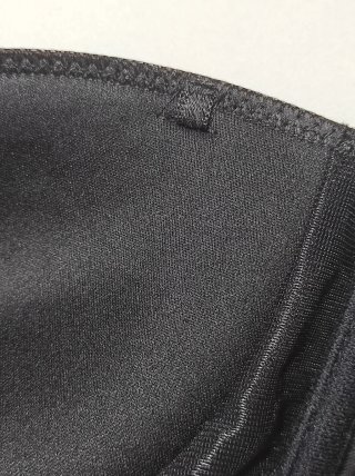 Top de Biquini Negro sin tiras -  Bandeau Fruncido