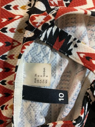 Vestido H&M Étnico/Azteca Talla S