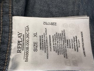 Camicia uomo Replay jeans blu taglia M