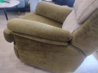 Sillón Orejero Reclinable Manual Verde