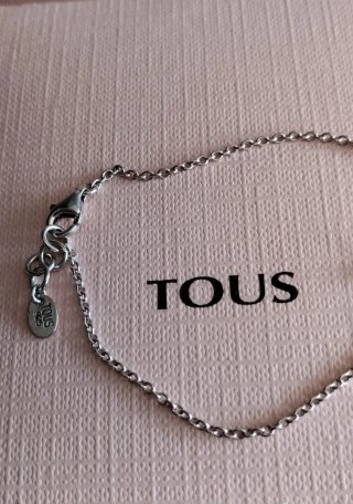 Pulsera Tous Plata Oso Perlas. Con joyero