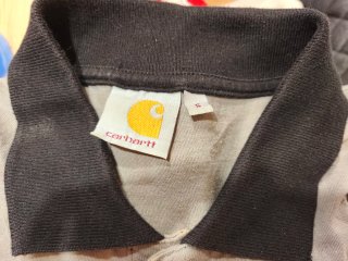 Polo Carhartt Rayas Gris y Negro