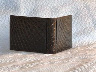 Portafoglio Vintage Coccodrillo Marrone