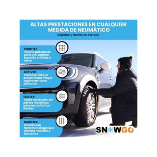 SNOWGO cadenas textiles nieve talla L