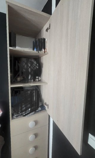 Mesa estudio con cajón y armario