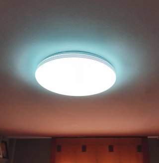Plafón LED Redondo Plata y Blanco