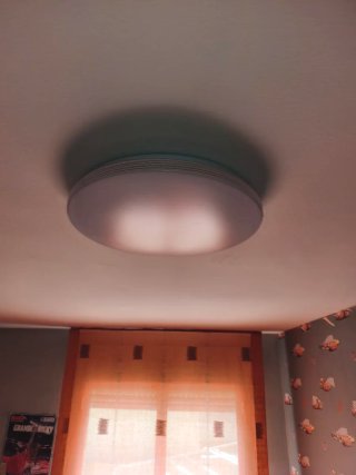 Plafón LED Redondo Plata y Blanco