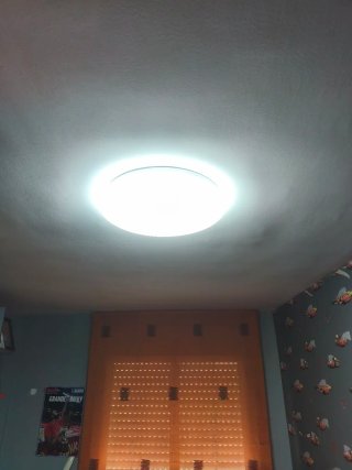 Plafón LED Redondo Plata y Blanco