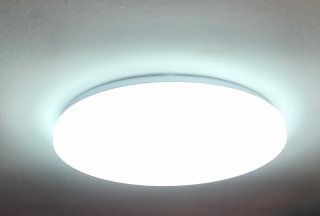 Plafón LED Redondo Plata y Blanco
