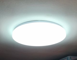 Plafón LED Redondo Plata y Blanco