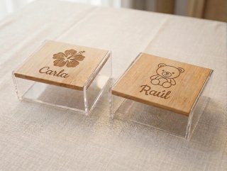 Joyero personalizado acrílico transparente