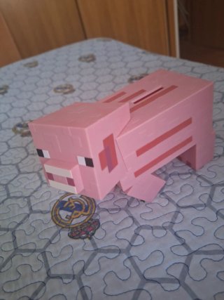Hucha Minecraft Cerdo 14cm