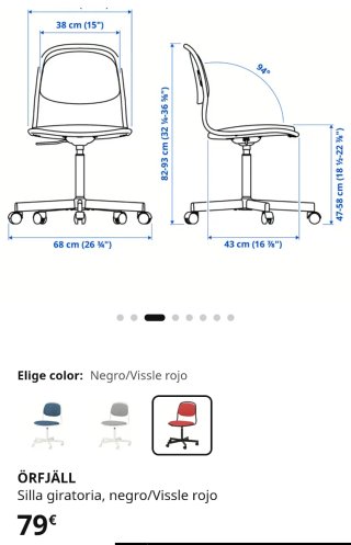 Silla de oficina negra