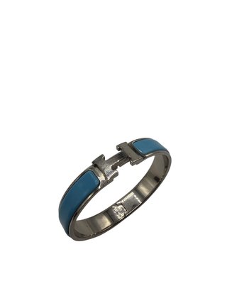 Pulsera Hermès Clic H Azul y Dorada