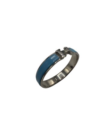 Pulsera Hermès Clic H Azul y Dorada