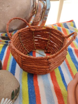 Lote Artesanía Cerámica y Cestería