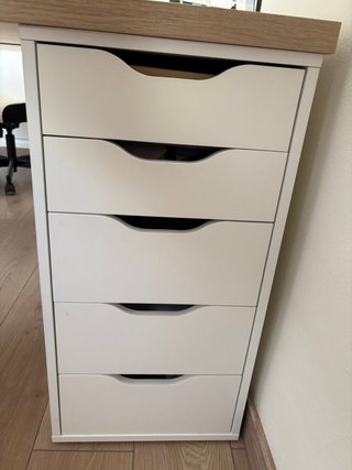 Escritorio madera con 5 cajones