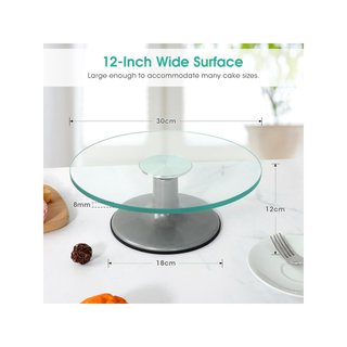 Plato giratorio vidrio para tartas 12"