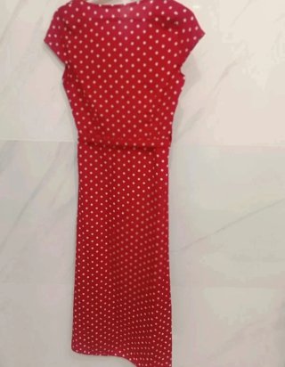 NUEVO Vestido rojo lunares talla M