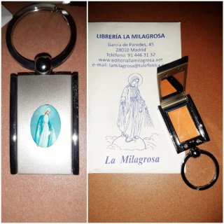 LOTE 4 ARTÍCULOS RELIGIOSOS VIRGEN LA MILAGROSA