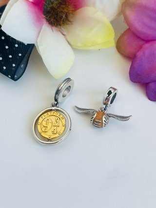 Set Charm Harry Potter Piattaforma 9 3/4 e Boccino