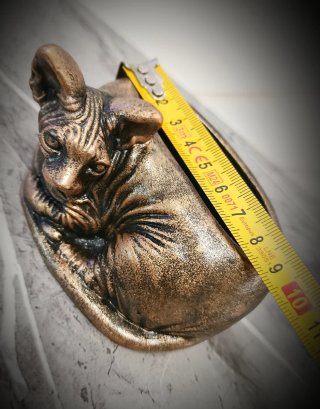 Vaso Scultura Gatto Sphynx Statua Portaoggetti